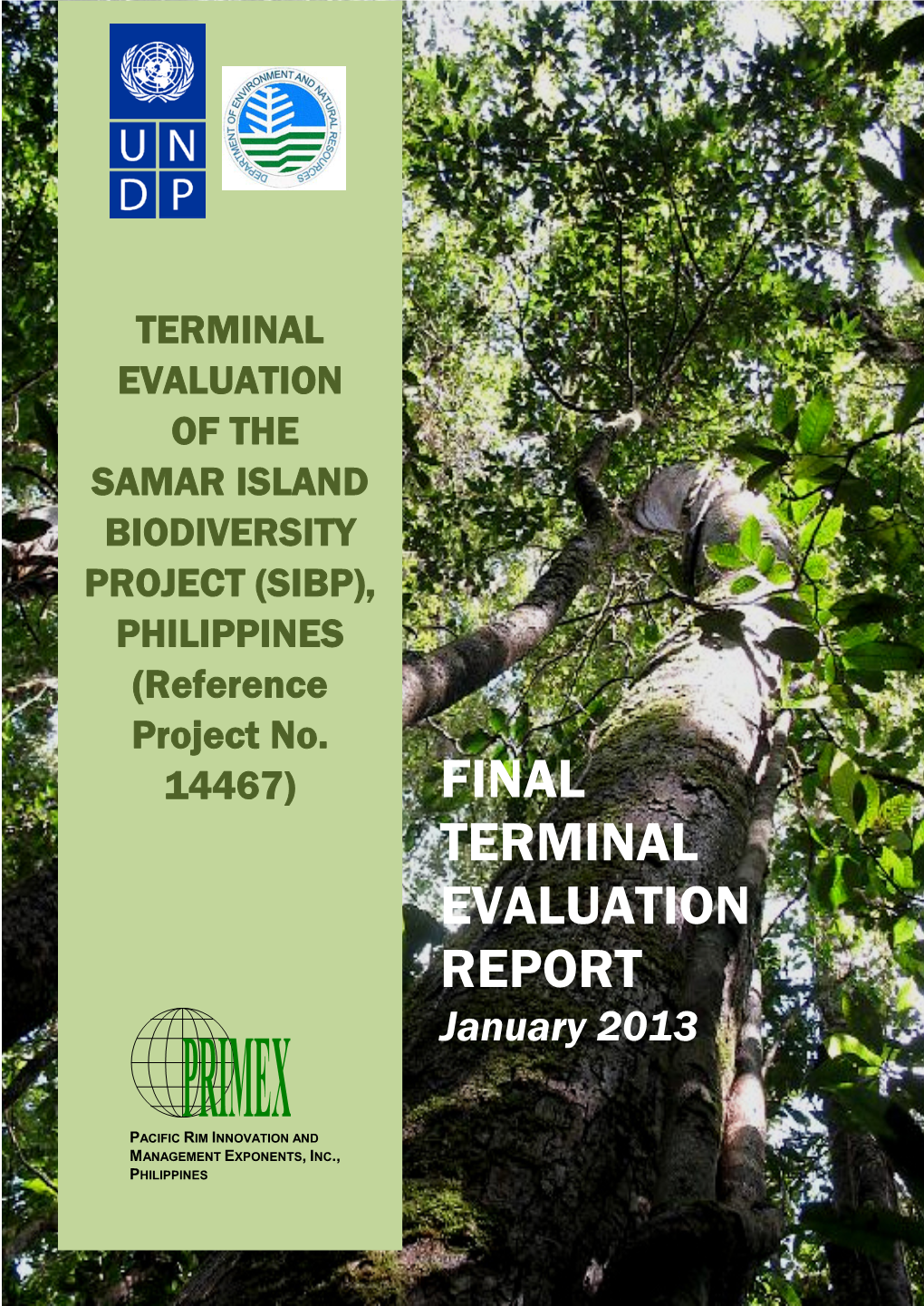 FINAL TERMINAL EVALUATION REPORT January 2013