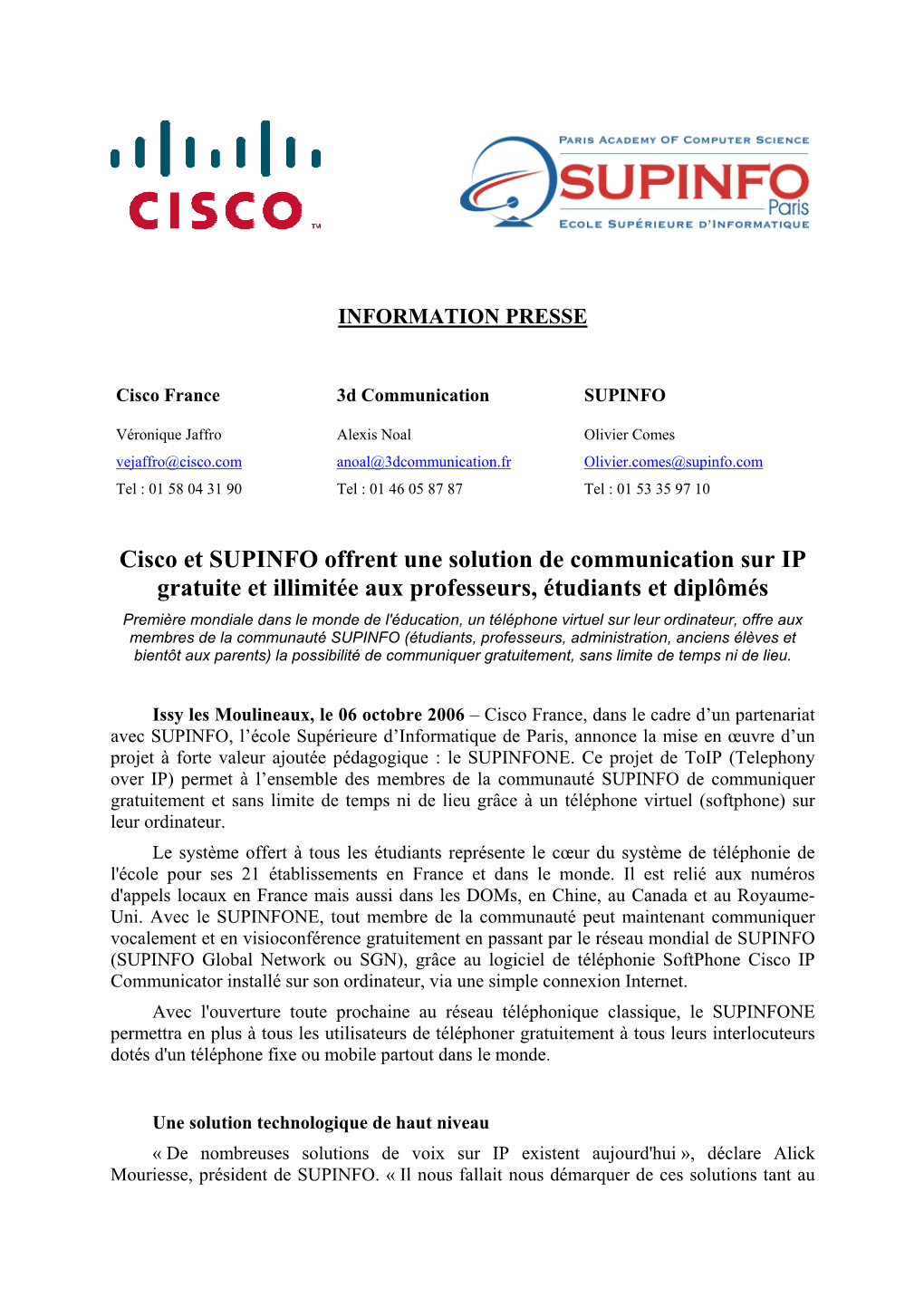 Modle De CP Cisco