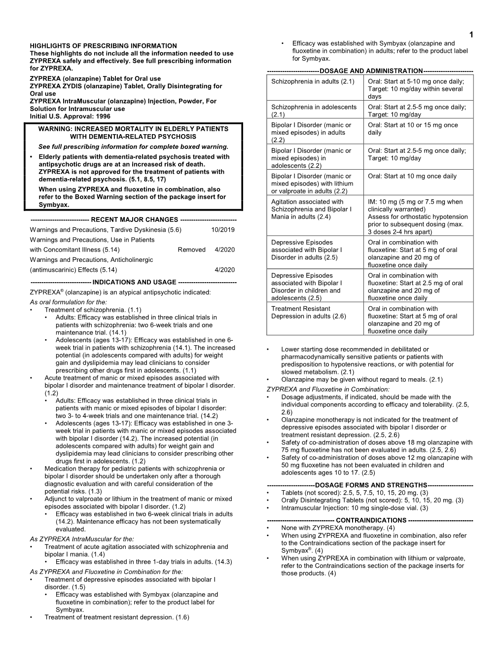 ZYPREXA Safely and Effectively