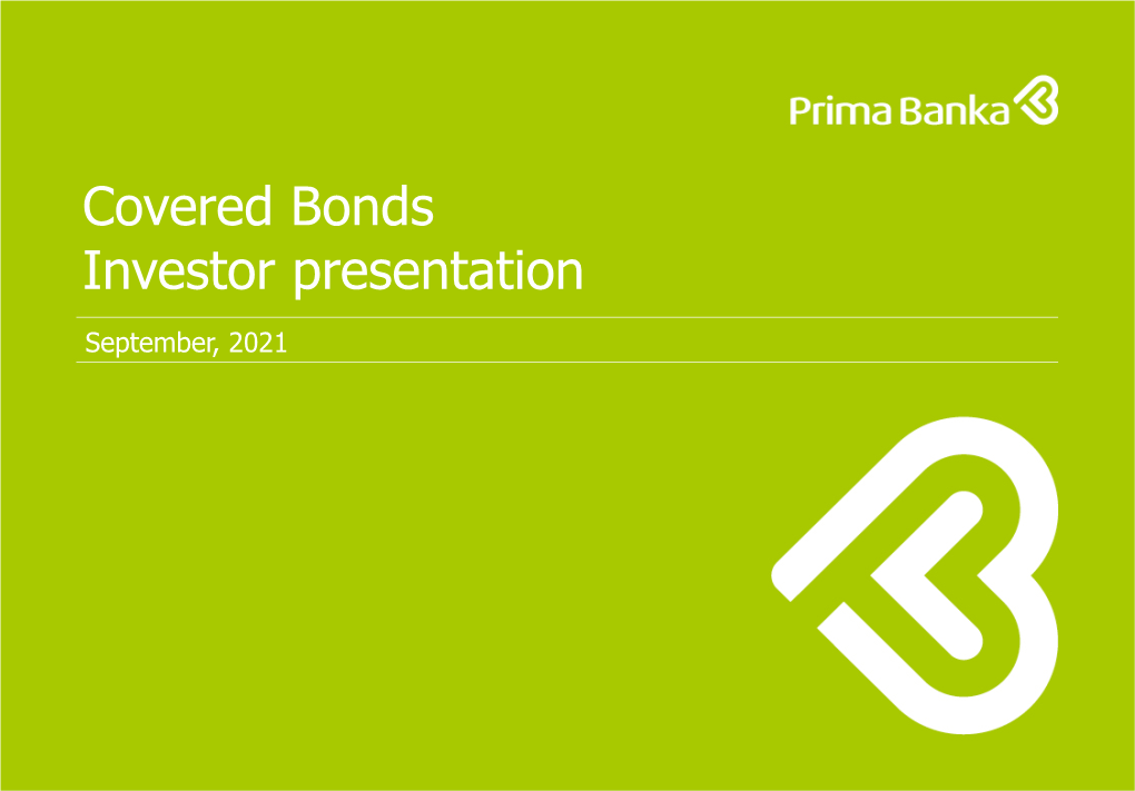 Covered Bonds Investor Presentation