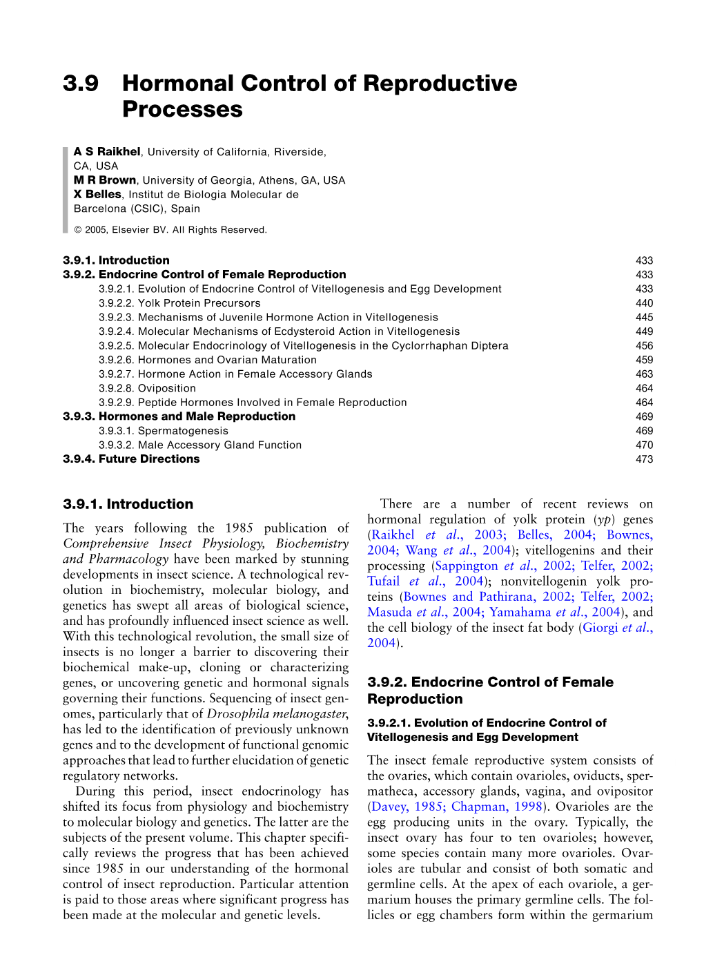 3.9 Hormonal Control of Reproductive Processes