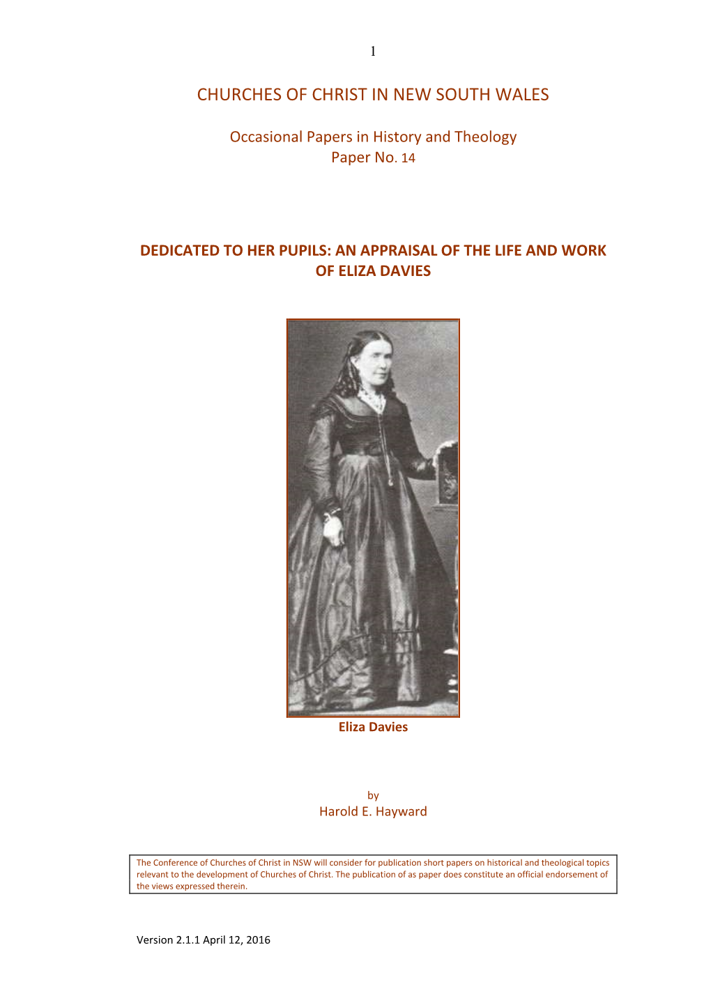 Dedicated to Her Pupils-An Appraisal of the Life and Work Of