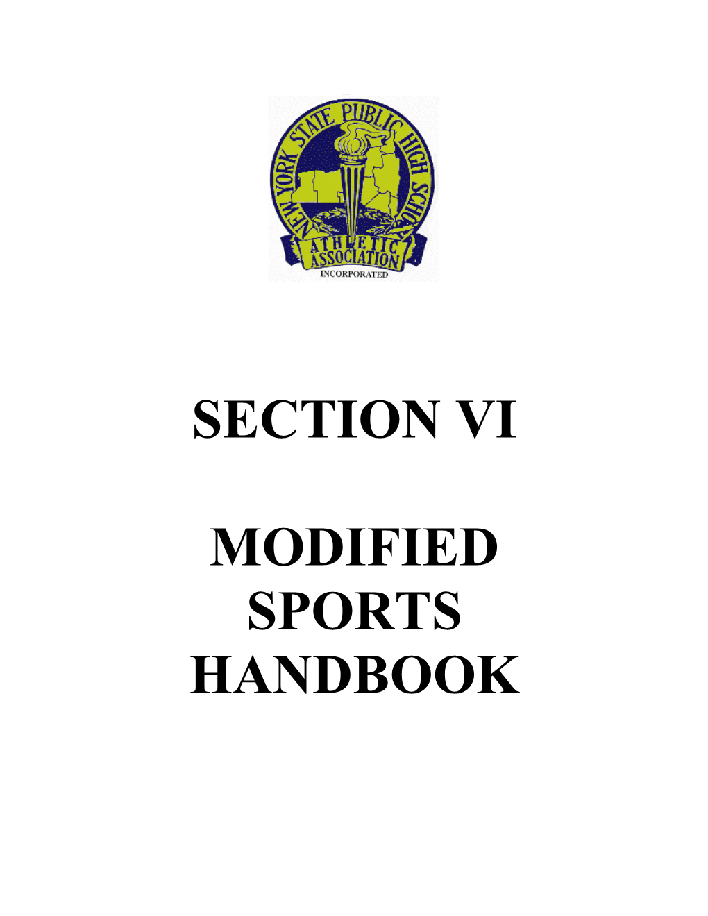 Section Vi Modified Sports Handbook