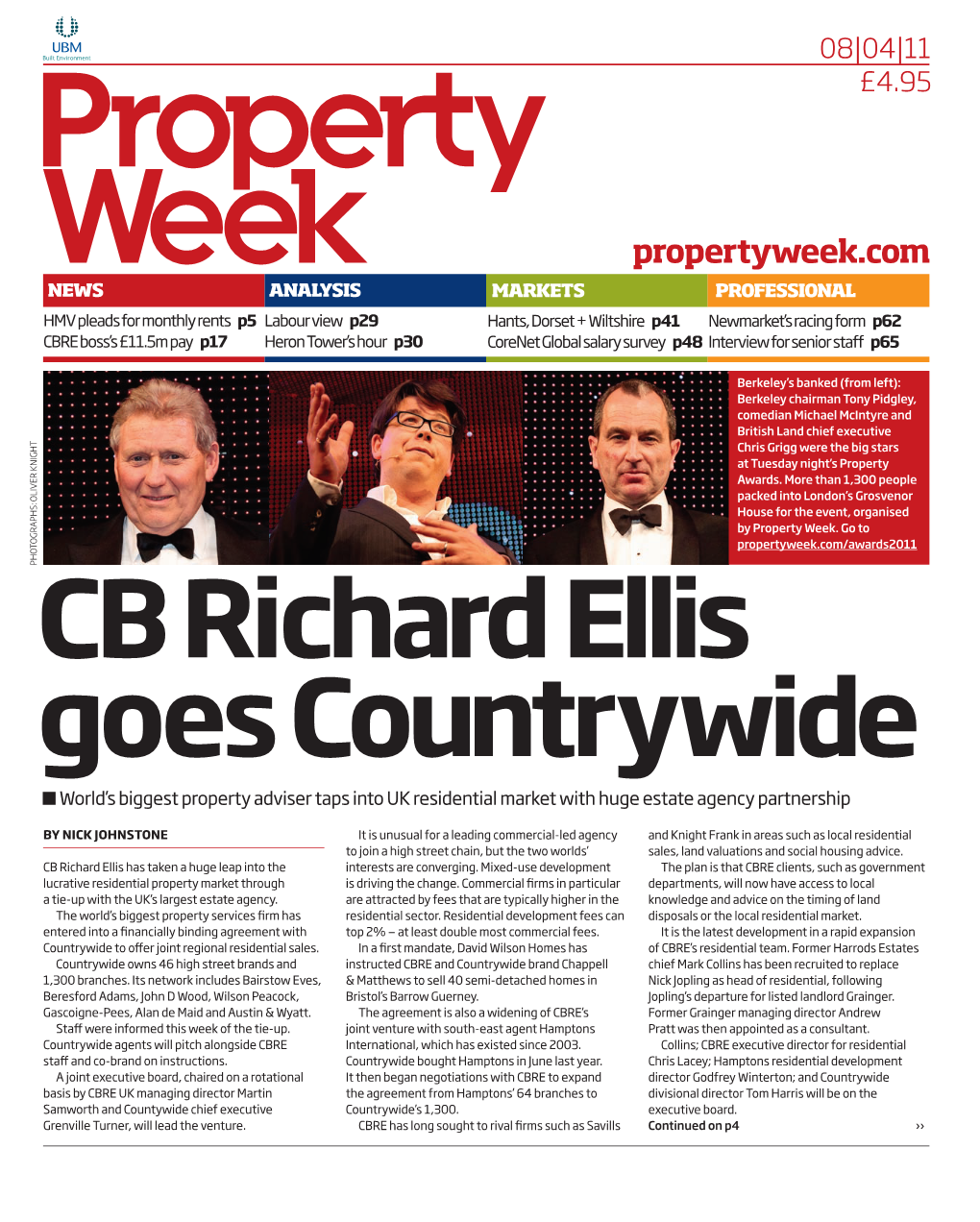 CB Richard Ellis Goes Countrywide 9 World’S Biggest Property Adviser Taps Into UK Residential Market with Huge Estate Agency Partnership