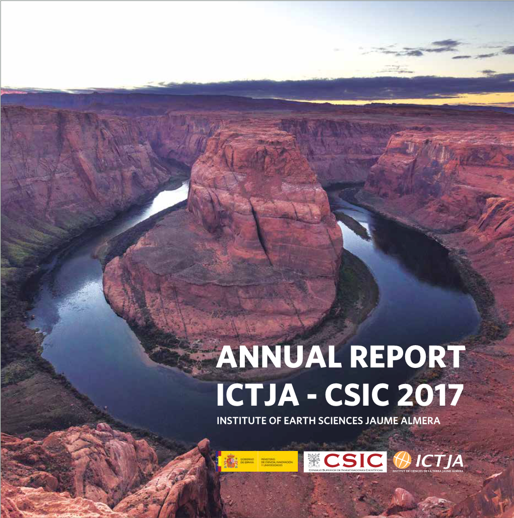 Annual Report Ictja - Csic 2017 Institute of Earth Sciences Jaume Almera