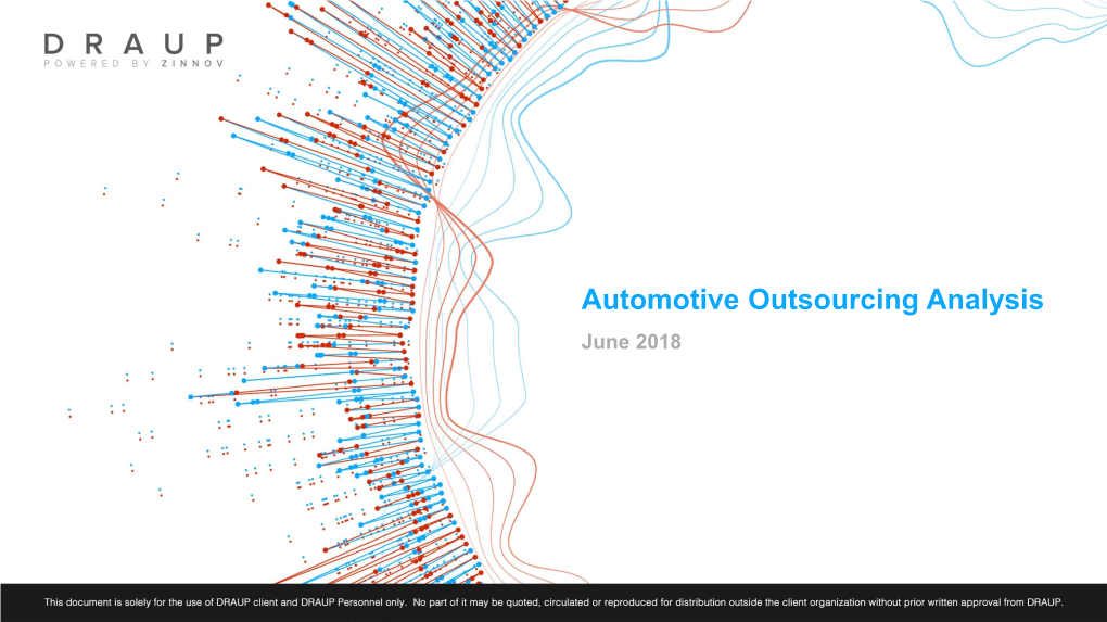 Automotive Outsouring Analysis