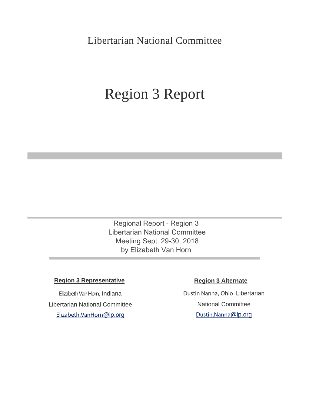 Region 3 Report