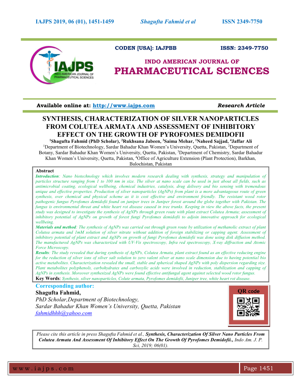 Pharmaceutical Sciences