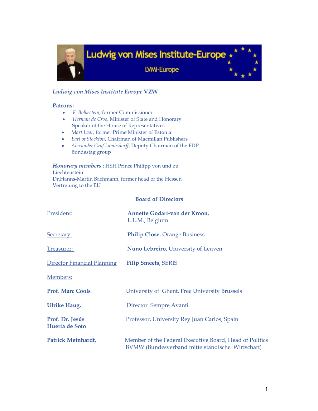 Presentation and History of LVMI Europe