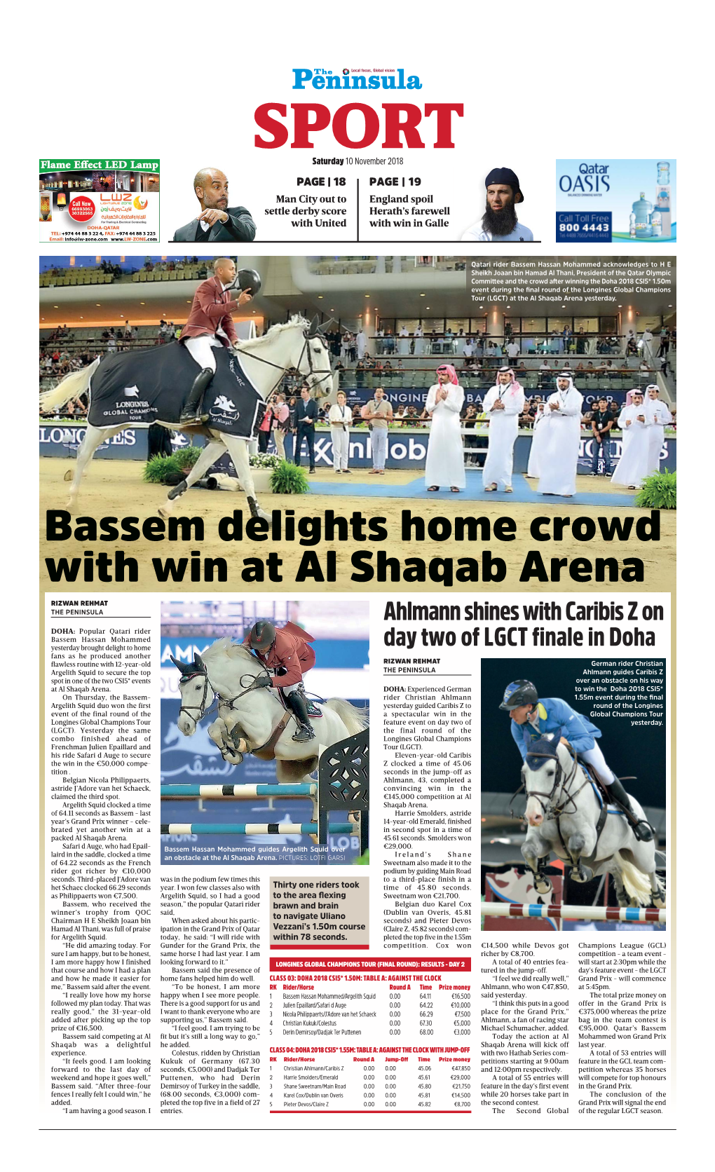 Bassem Delights Home Crowd with Win at Al Shaqab Arena