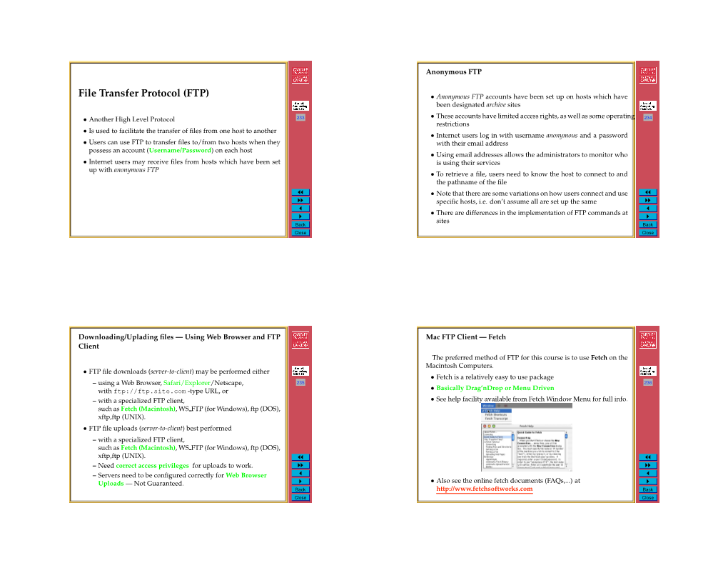 File Transfer Protocol (FTP)