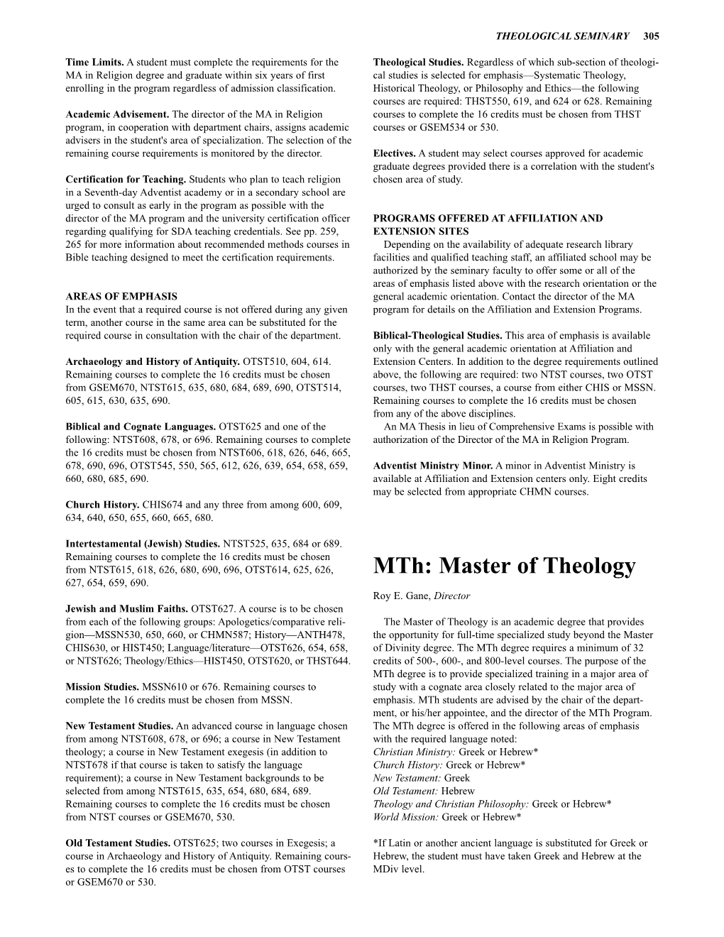 Mth: Master of Theology 627, 654, 659, 690