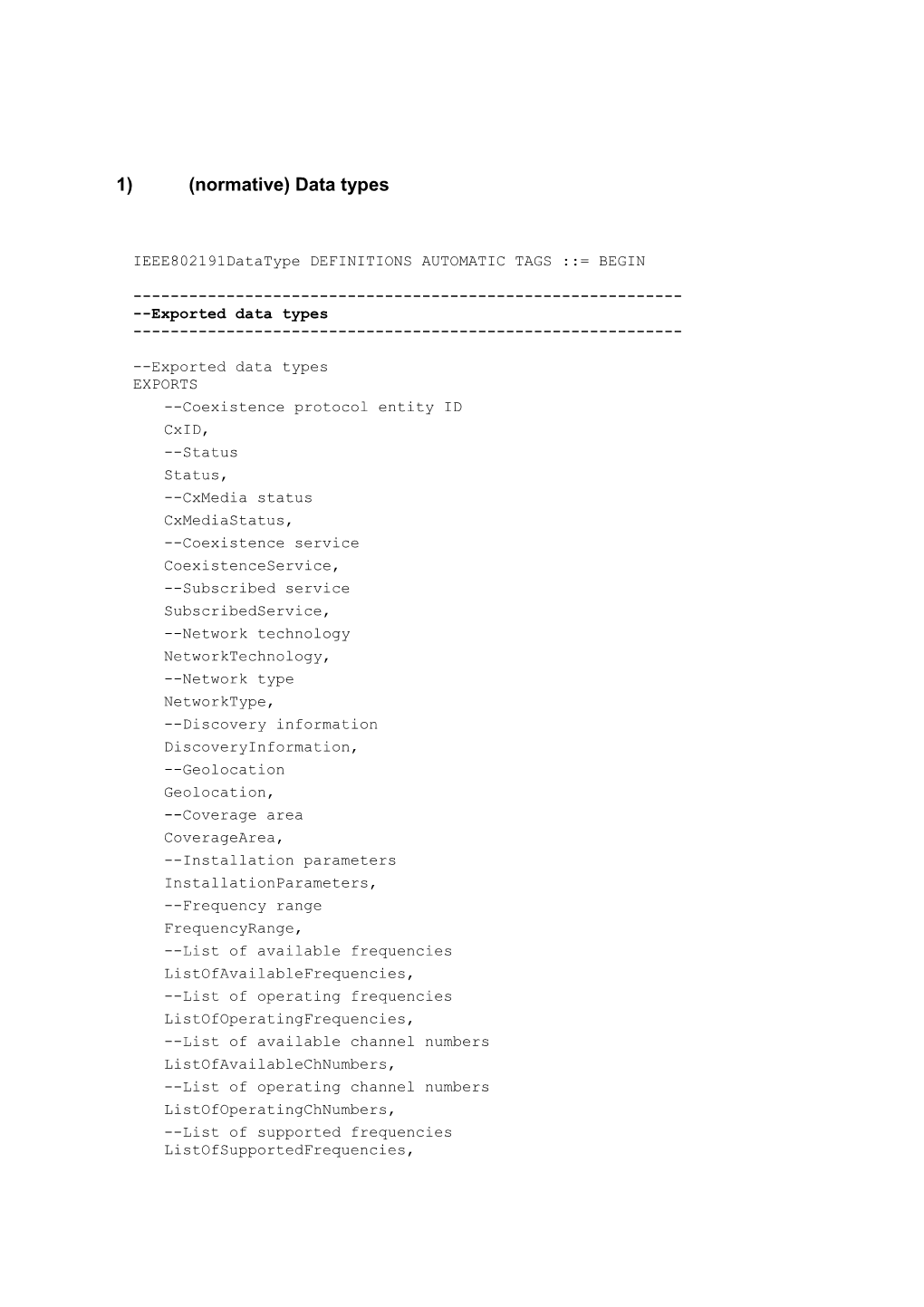 Annex a (Normative) Data Types