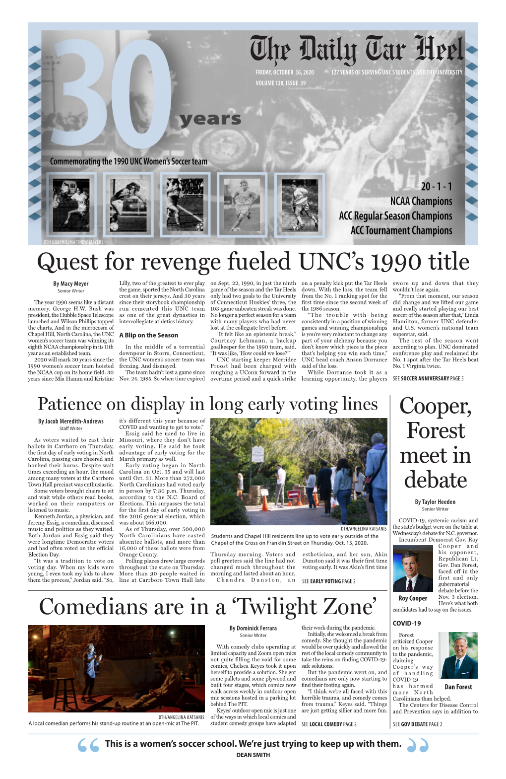 Quest for Revenge Fueled UNC's 1990 Title