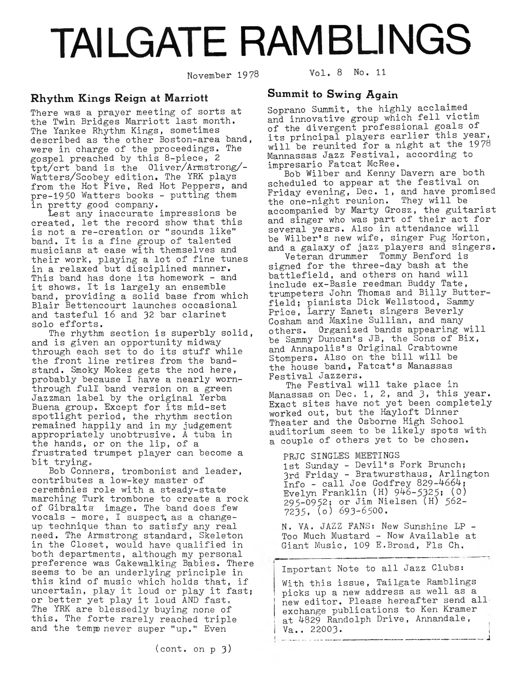 TAILGATE RAM BUNGS November 1978 Vol