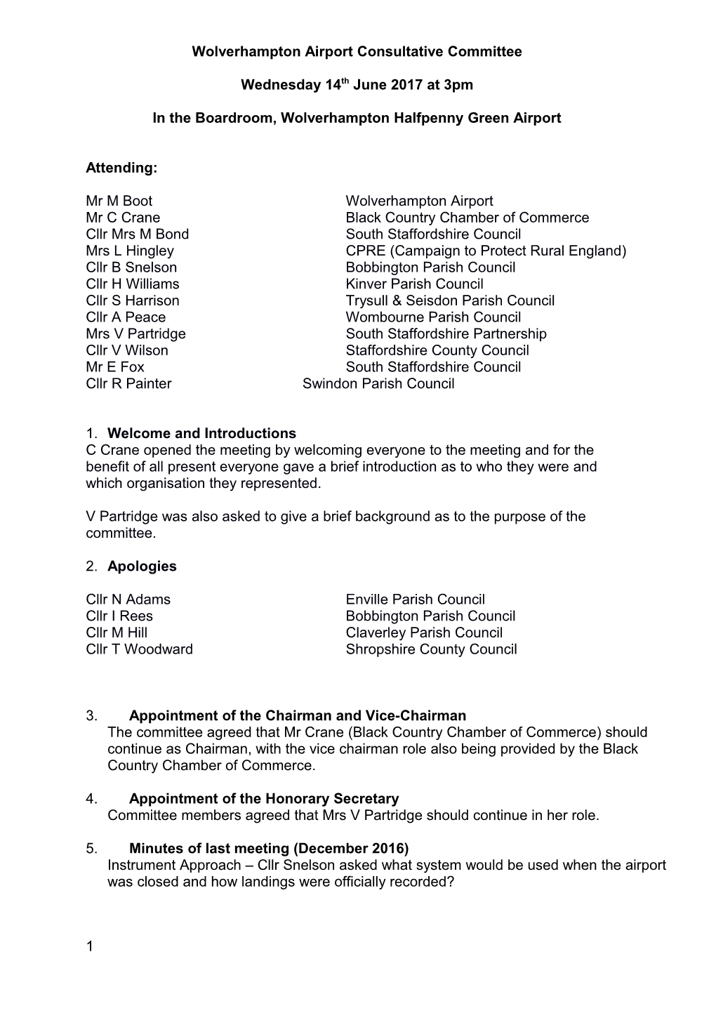 Wolverhampton Airport Consultative Committee