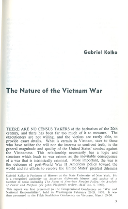 The Nature of the Vietnam War