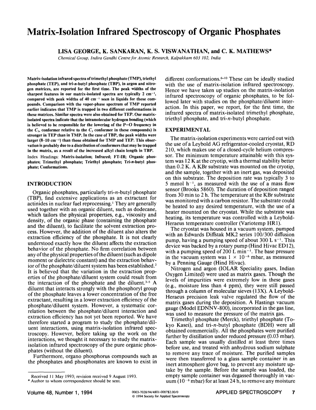 Matrix-Isolation Infrared Spectroscopy of Organic Phosphates