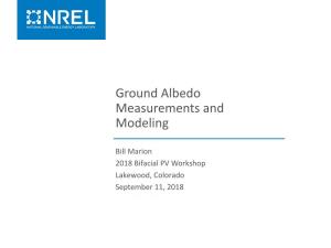 Ground Albedo Measurements and Modeling