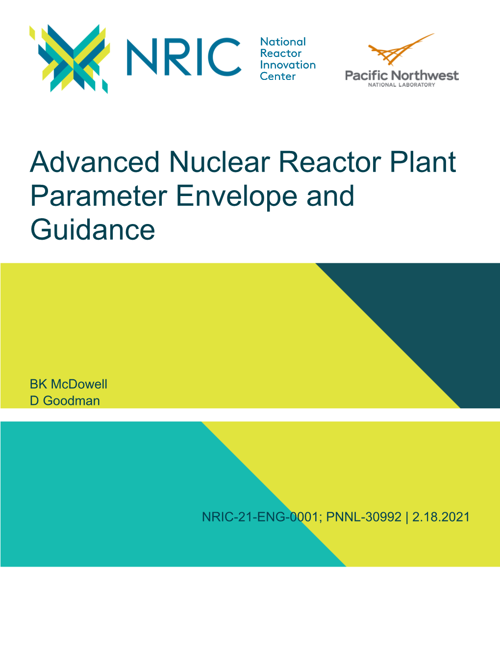 Advanced Nuclear Reactor Plant Parameter Envelope and Guidance