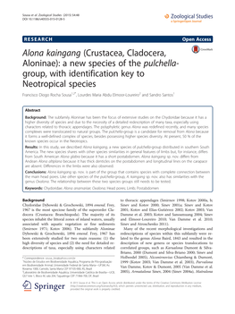Alona Kaingang (Crustacea, Cladocera