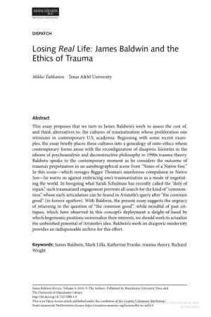 Losing Real Life: James Baldwin and the Ethics of Trauma