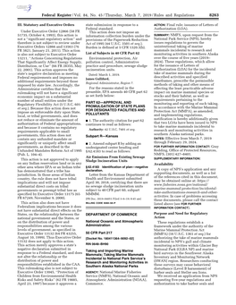 Federal Register/Vol. 84, No. 45/Thursday, March 7, 2019/Rules and Regulations