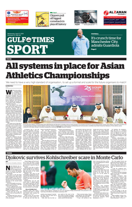 Systems in Place for Asian Athletics Championships ‘We Need to Have a Very High Standard of Organisation