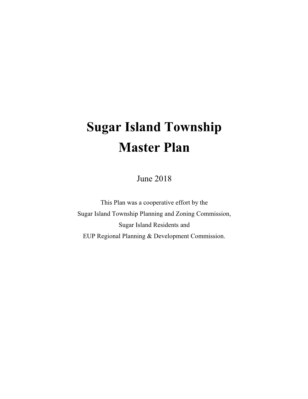 Sugar Island Township Master Plan