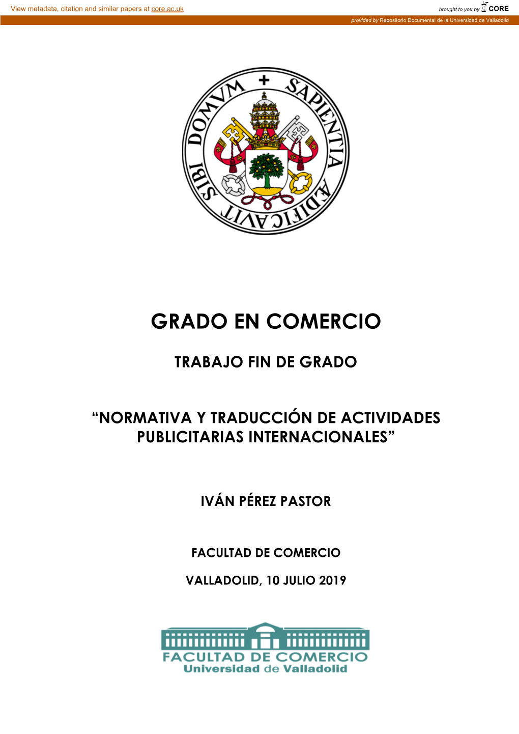 Grado En Comercio