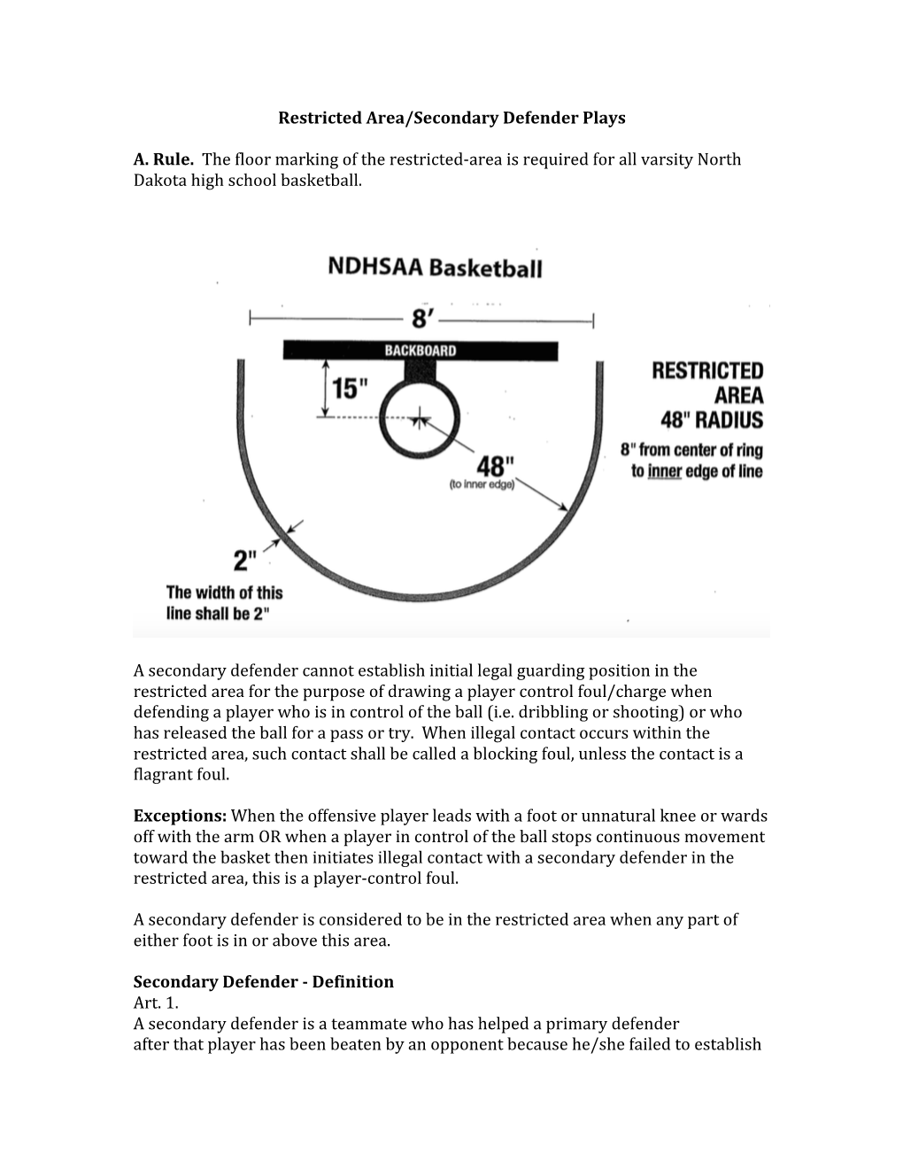 Restricted Area Rule