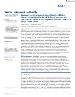 Frequent Mass Movements from Glacial and Lahar Terraces