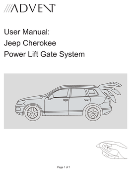 Jeep Cherokee Power Lift Gate System