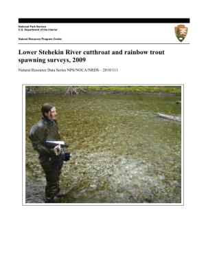 Lower Stehekin River Cutthroat and Rainbow Trout Spawning Surveys, 2009