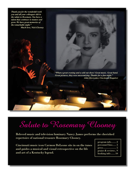 Salute to Rosemary Clooney