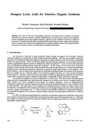 Designer Lewis Acids for Selective Organic Synthesis