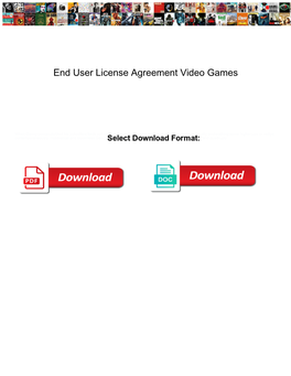 End User License Agreement Video Games