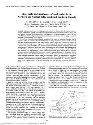 Style, Scale and Significance of Sand Bodies in the Northern and Central Belts, Southwest Southern Uplands