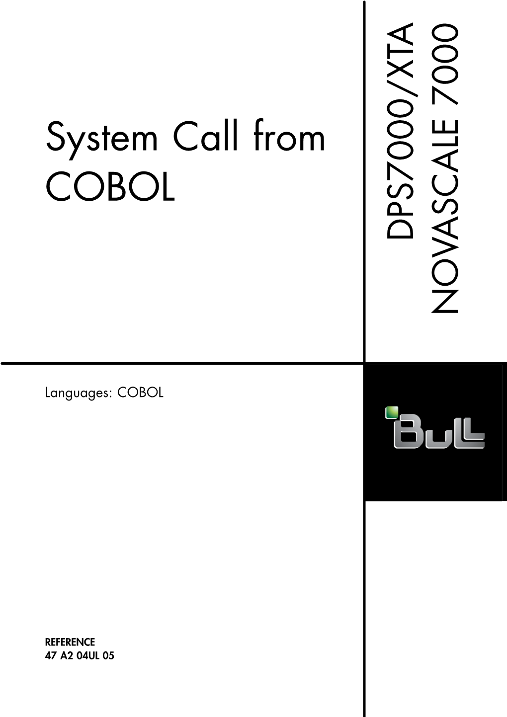 System Call from COBOL ASCALE 7000 DPS7000/XT NOV