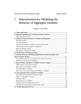 Modeling the Behavior of Aggregate Variables