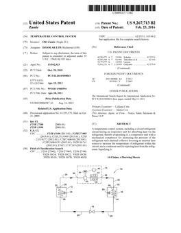 (12) United States Patent (10) Patent No.: US 9,267,713 B2 Zamir (45) Date of Patent: Feb