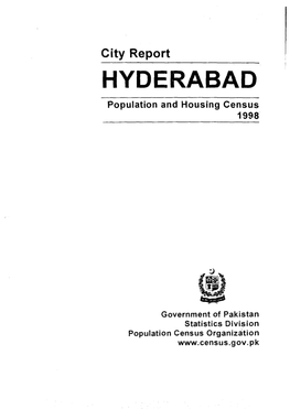 HYDERABAD Population and Housing Census 1998