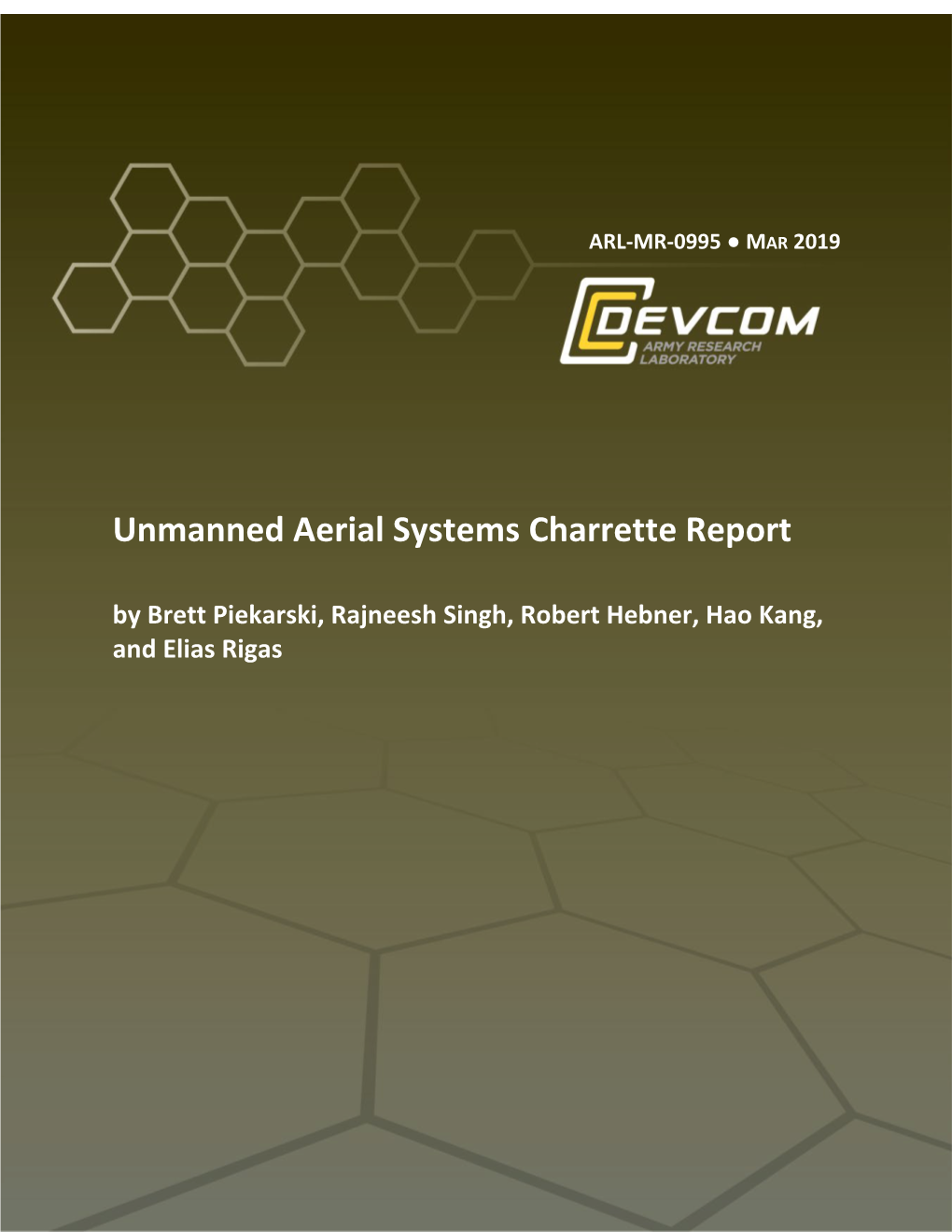 Unmanned Aerial Systems' Charrette Report