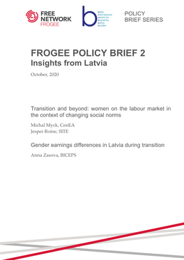 FROGEE POLICY BRIEF 2 Insights from Latvia