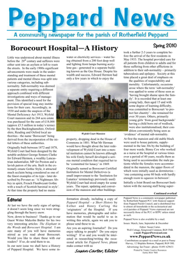Borocourt Hospital—A History
