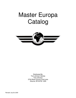 Master Europa Catalog