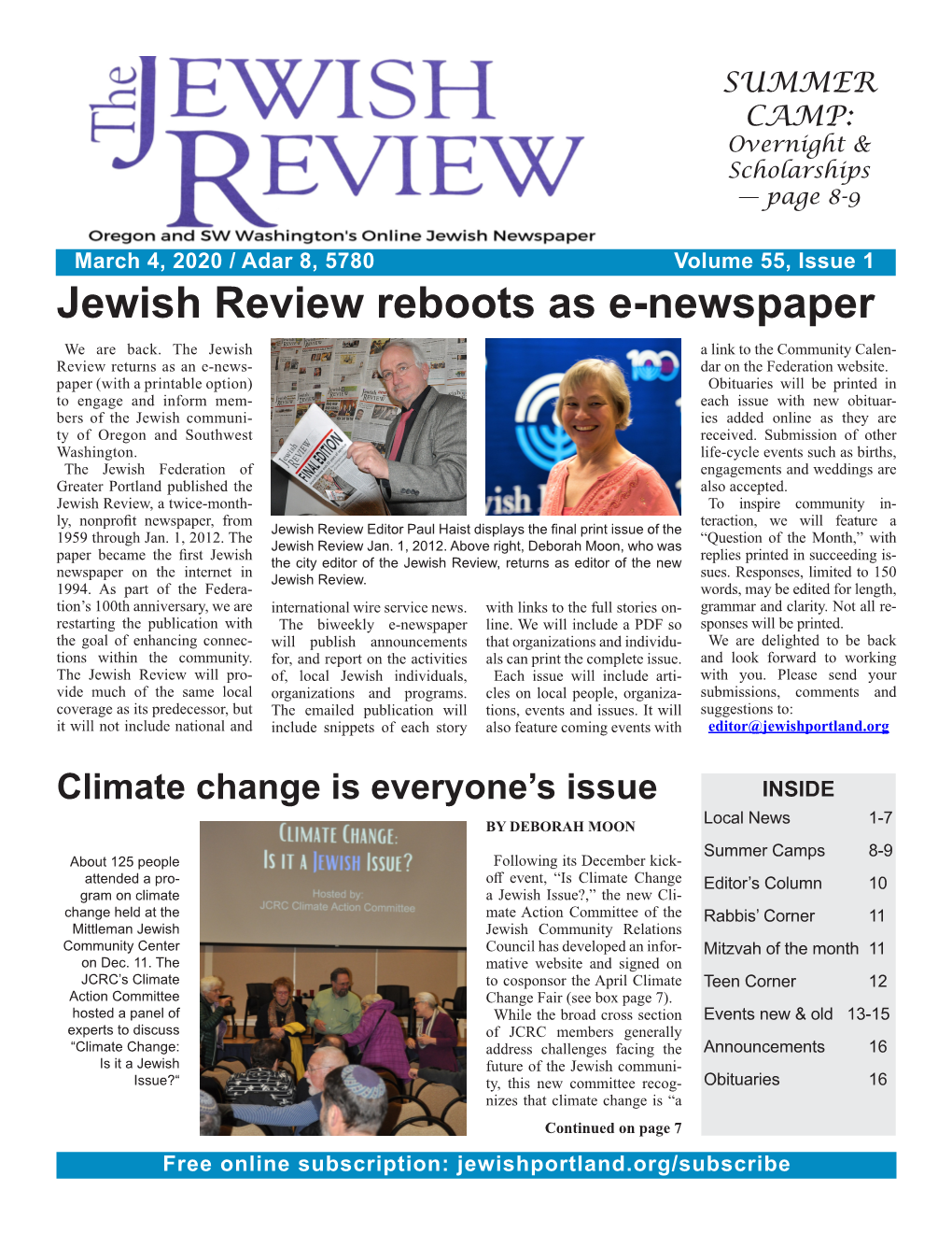 Jewish Review Reboots As E-Newspaper We Are Back