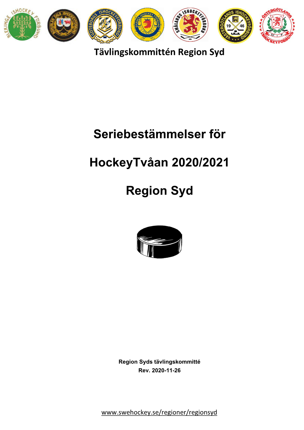 Seriebestämmelser För Hockeytvåan 2020/2021 Region
