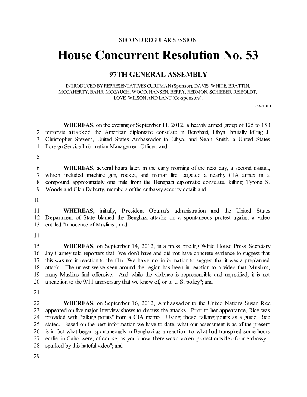 House Concurrent Resolution No. 53