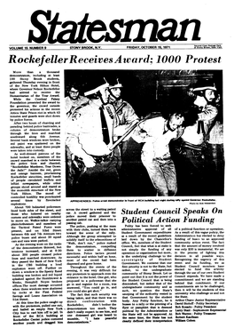 Rockefeller Receies Award; 1000 Proitest